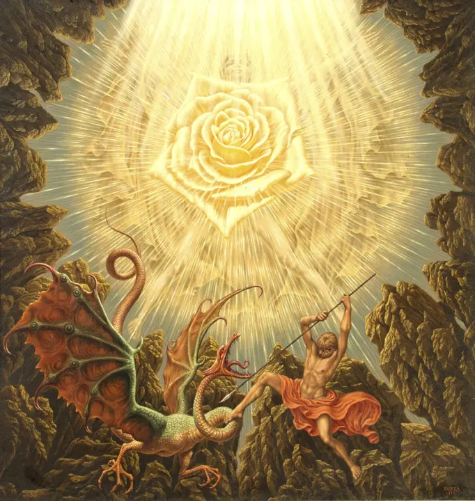 Szellem, lélek, ember — alkímiai festmény